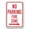 Signmission No Parking Fire Zone with right arrow 12inx18in Heavy Gauges, A-1218 Fire Lane - No PK Fire Z right A-1218 Fire Lane - No PK Fire Z right - alternate 1